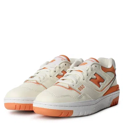 New Balance 550 Bbw550aj Sneaker Women Beige Leather Lifestyle Shoes Rhs8156 In Orange