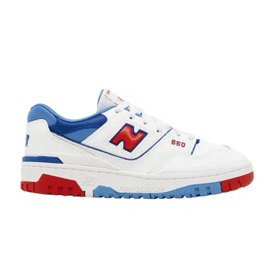 Pre-owned New Balance 550 Big Kid 'red Atlantic Blue' | White | Kid's Size 6.5