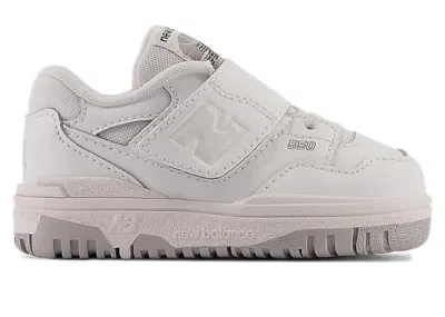 Pre-owned New Balance 550 Bungee Lace Strap Sneakers In White/grey