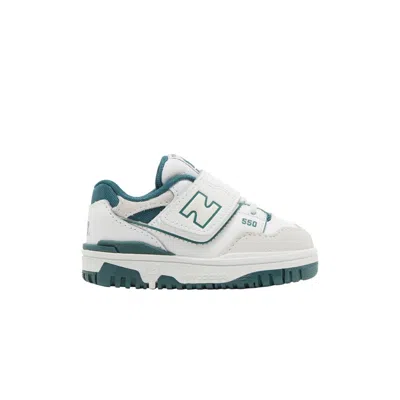 Pre-owned New Balance 550 Bungee Lace Top Strap Toddler 'white Vintage Teal' | Infant Size 5