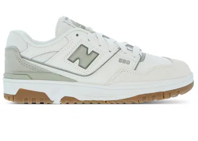 Pre-owned New Balance 550 Gum Sneakers In White/grey/olive