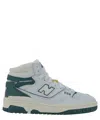 New Balance Padded Collar Leather Sneakers In White
