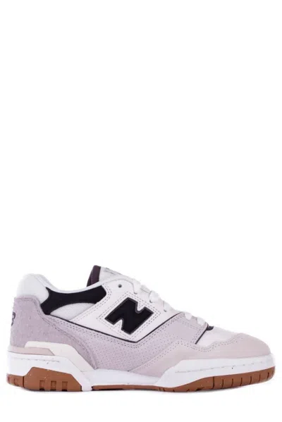 New Balance Suede Sneakers With Denim Details In White
