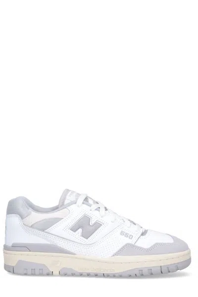 New Balance 550 Man Sneakers White Size 9 Leather, Textile Fibers In Multi