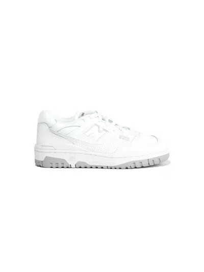 New Balance Kids' 550 Lace-up Leather Sneakers In White