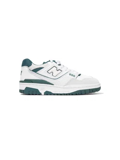 New Balance Kids' 550 Panelled Lace-up Sneakers In White