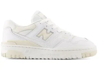 Pre-owned New Balance 550 Leather Sneakers In White/cream