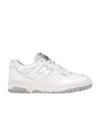 New Balance 550 Perforated Leather Sneakers In White
