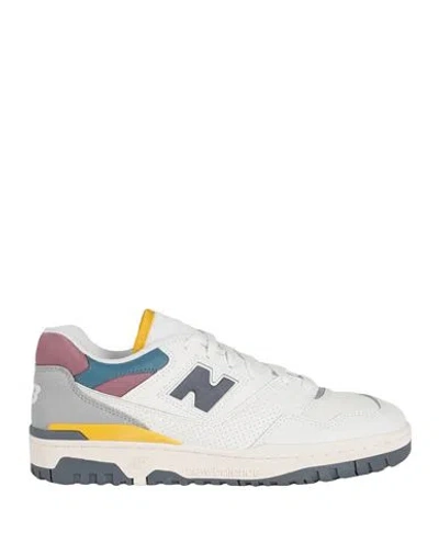 New Balance 550 Man Sneakers White Size 9 Leather, Textile Fibers
