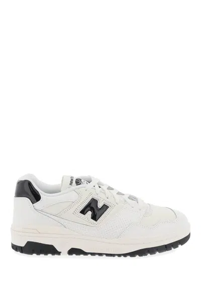 New Balance Glossy 550 Sneakers In Patent In White,black