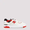New Balance '550' White And Red Low Top Sneakers With Logo And Contrasting Details In Red