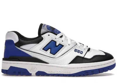 Pre-owned New Balance 550 Royal Black Sneakers In White/team Royal