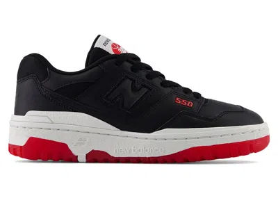 Pre-owned New Balance 550 Sneakers In Black/white/red In Multi