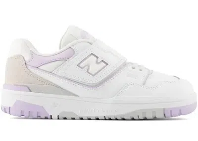 Pre-owned New Balance 550 Sneakers In White/lilac In Multi