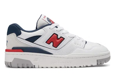 Pre-owned New Balance 550 Sneakers In White/true Red