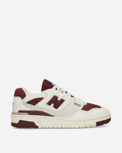 New Balance 550 Trainers Sea Salt / Classic Crimson