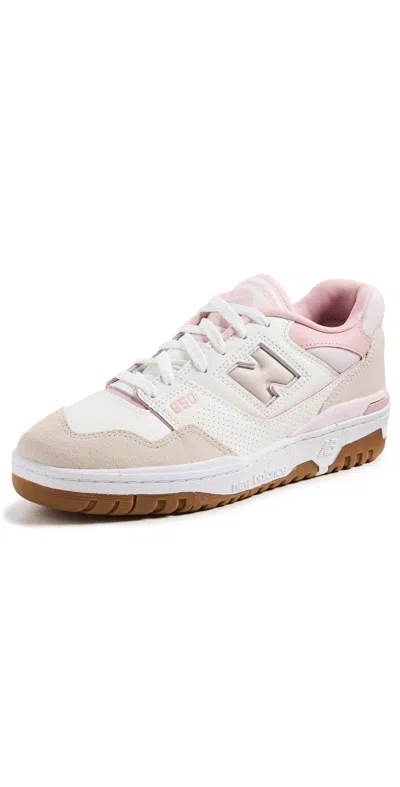 New Balance 550 Basketball Sneaker In Sea Salt/pink Granite