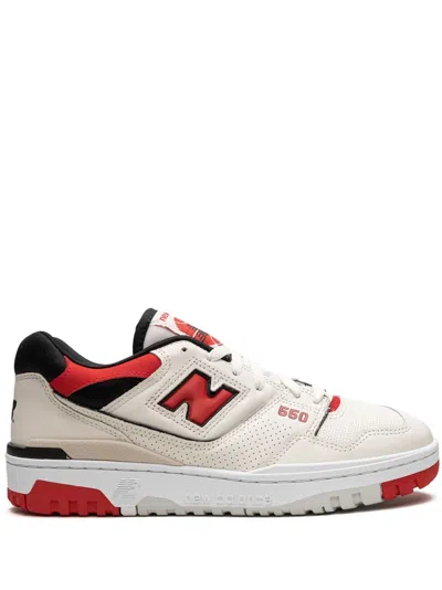 New Balance 550 Bb550vtb Sneakers Sea Salt Red Skateboard Shoes In White