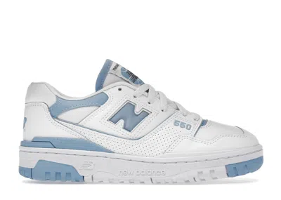 Pre-owned New Balance 550 Unc White (women's) Sneakers In Summer Fog/dusk Blue