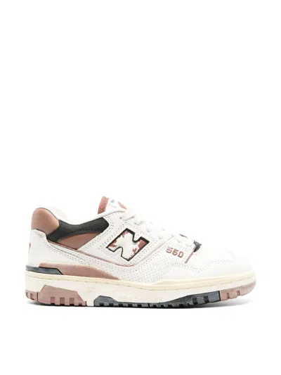 New Balance 550 Vintage Pack Pecan Sneakers In White