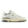 New Balance Unisex 550 In Weiss/grau/beige, Leather, Grösse 37.5 In White/grey/beige