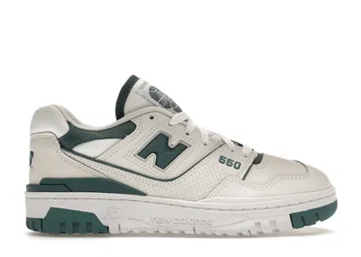 Pre-owned New Balance 550 (women's) Sneakers In Reflection/new Spruce In Green