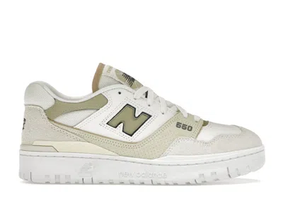 Pre-owned New Balance 550 (women's) Sneakers In Sea Salt/olive In Multi