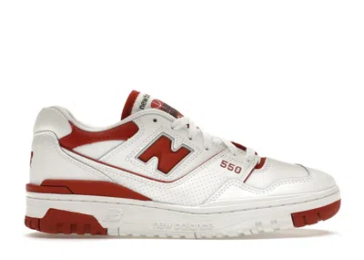 Pre-owned New Balance 550 (women's) Sneakers In White/brick Red