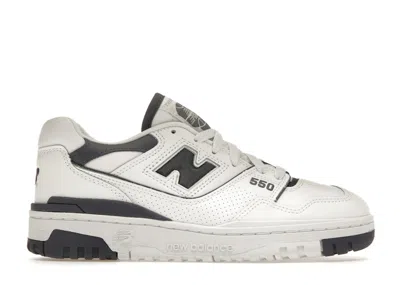 Pre-owned New Balance 550 (women's) Sneakers In White/dark Mercury