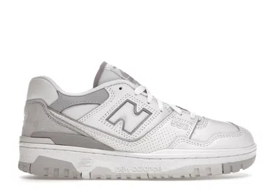 Pre-owned New Balance 550 (women's) Sneakers In White/rain Cloud/light Aluminum In Multi