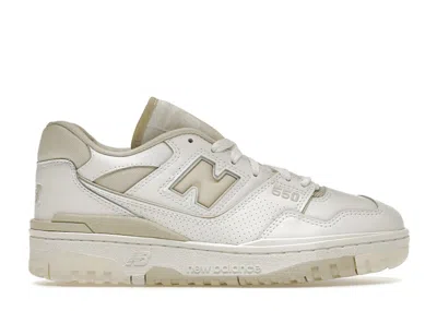 Pre-owned New Balance 550 (women's) Sneakers In White/silver Birch/beige