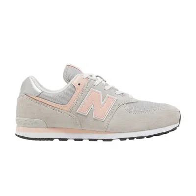 Pre-owned New Balance 574 Big Kid 'core Pack - Rain Cloud Pink Haze' | Grey | Kid's Size 7 In Gray