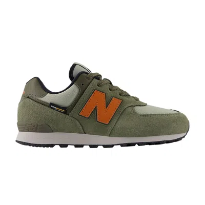 Pre-owned New Balance 574 Big Kid 'dark Olivine Infield Clay' | Green | Kid's Size 6