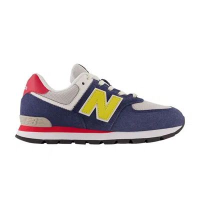 Pre-owned New Balance 574 Big Kid 'natural Indigo Honeycomb' | Blue | Kid's Size 7