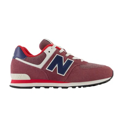 Pre-owned New Balance 574 Big Kid 'washed Burgundy Navy' | Red | Kid's Size 5