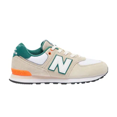 Pre-owned New Balance 574 Big Kid 'white Green' | Cream | Kid's Size 7