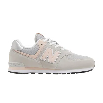 Pre-owned New Balance 574 Big Kid Wide 'core Pack - Rain Cloud Pink Haze' | Grey | Kid's Size 4