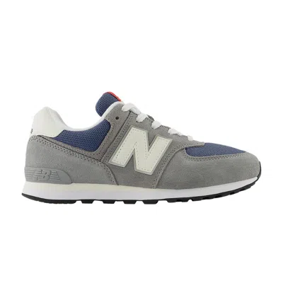 Pre-owned New Balance 574 Big Kid Wide 'shadow Grey Vintage Indigo' | Kid's Size 5 In Gray