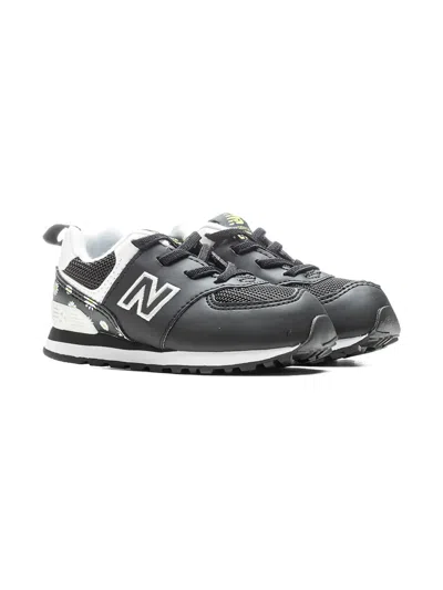 New Balance Kids' 574 Bungee "black/lemonade" Sneakers