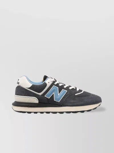 New Balance 574 Chunky Rubber Lug Sole Sneakers In Black