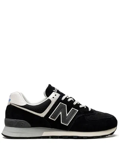 New Balance Panel-detail Logo Patch Sneakers In Black