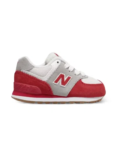 New Balance Kids' 574 Classics "grey/red" Sneakers In Multi