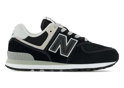 Pre-owned New Balance 574 Core Sneakers In Black/white