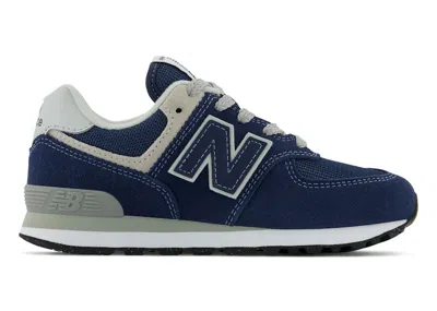 Pre-owned New Balance 574 Core Sneakers In Navy Blue/white