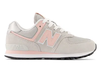 Pre-owned New Balance 574 Core Sneakers In Rain Cloud/pink Haze
