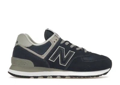 Pre-owned New Balance 574 Core (women's) Sneakers In Navy Blue/white