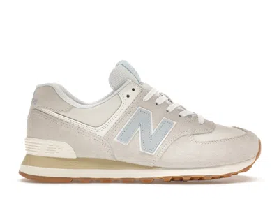 Pre-owned New Balance 574 Ecru (women's) Sneakers In Beige/blue/angora