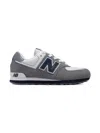 New Balance 574 "grey/navy Suede" Sneakers In Gray