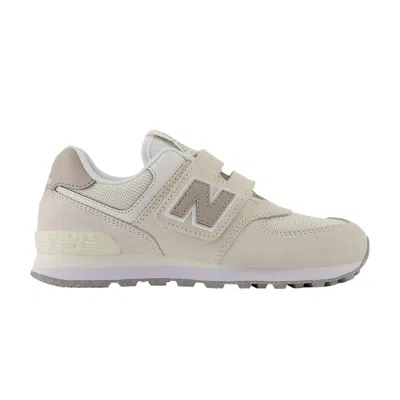 Pre-owned New Balance 574 Hook & Loop Little Kid Wide 'beige White' | Cream | Kid's Size 3