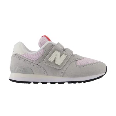 Pre-owned New Balance 574 Hook & Loop Little Kid Wide 'brighton Grey Light Raspberry' | Kid's Size 11 In Gray